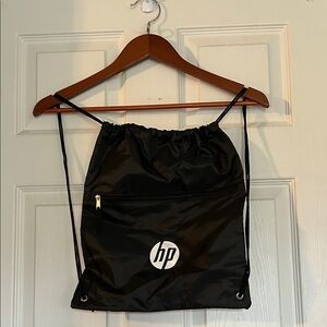 HP Black Drawstring Backpack